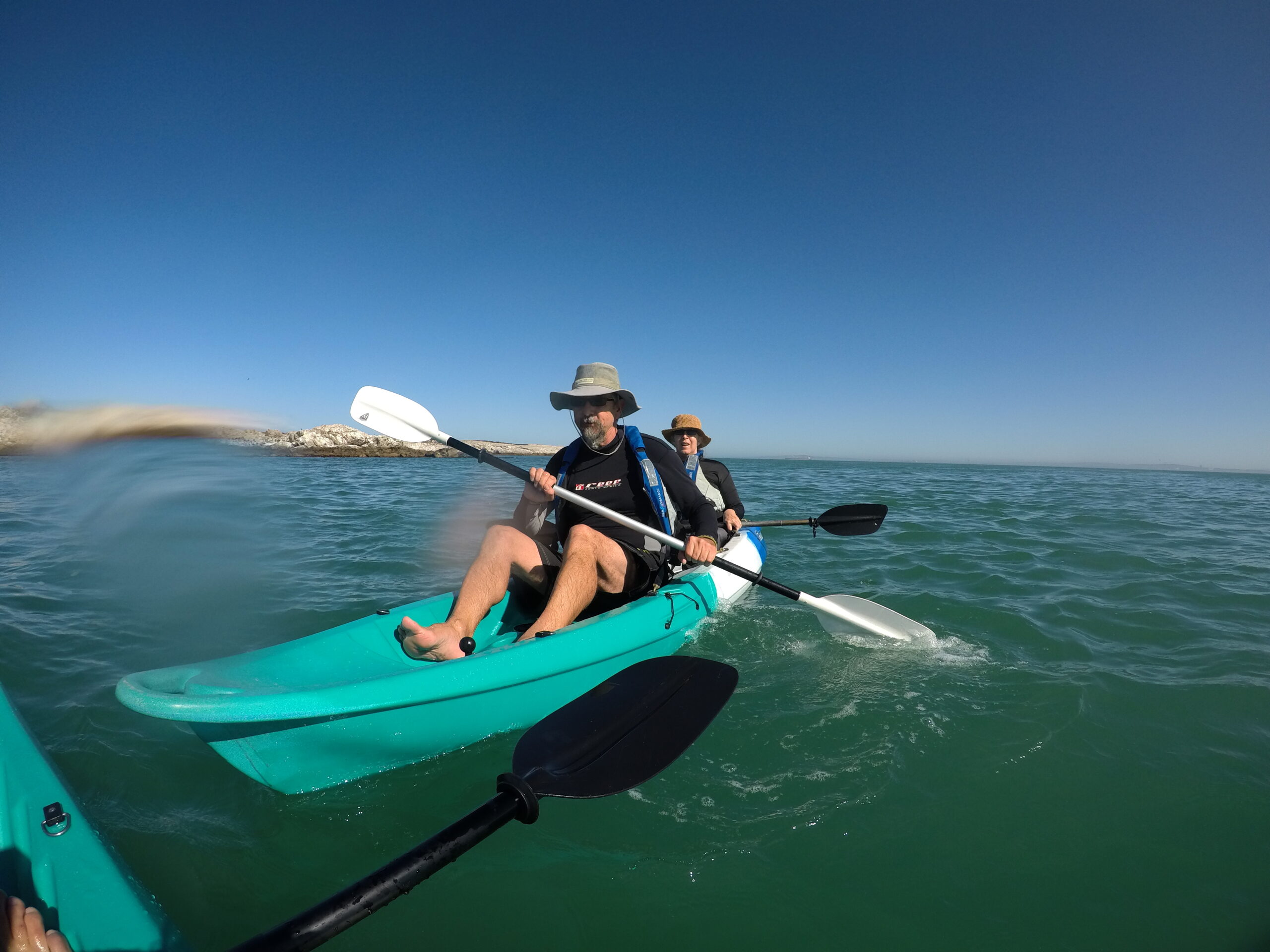 People kayaking during a C-Kite activity in Langebaan