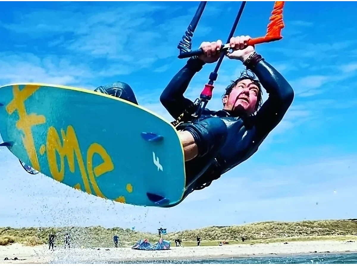 Louis kiteboarding in Langebaan